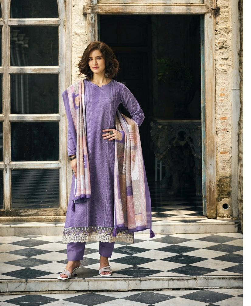 UNSTITCHED JAAM COTTON SUIT