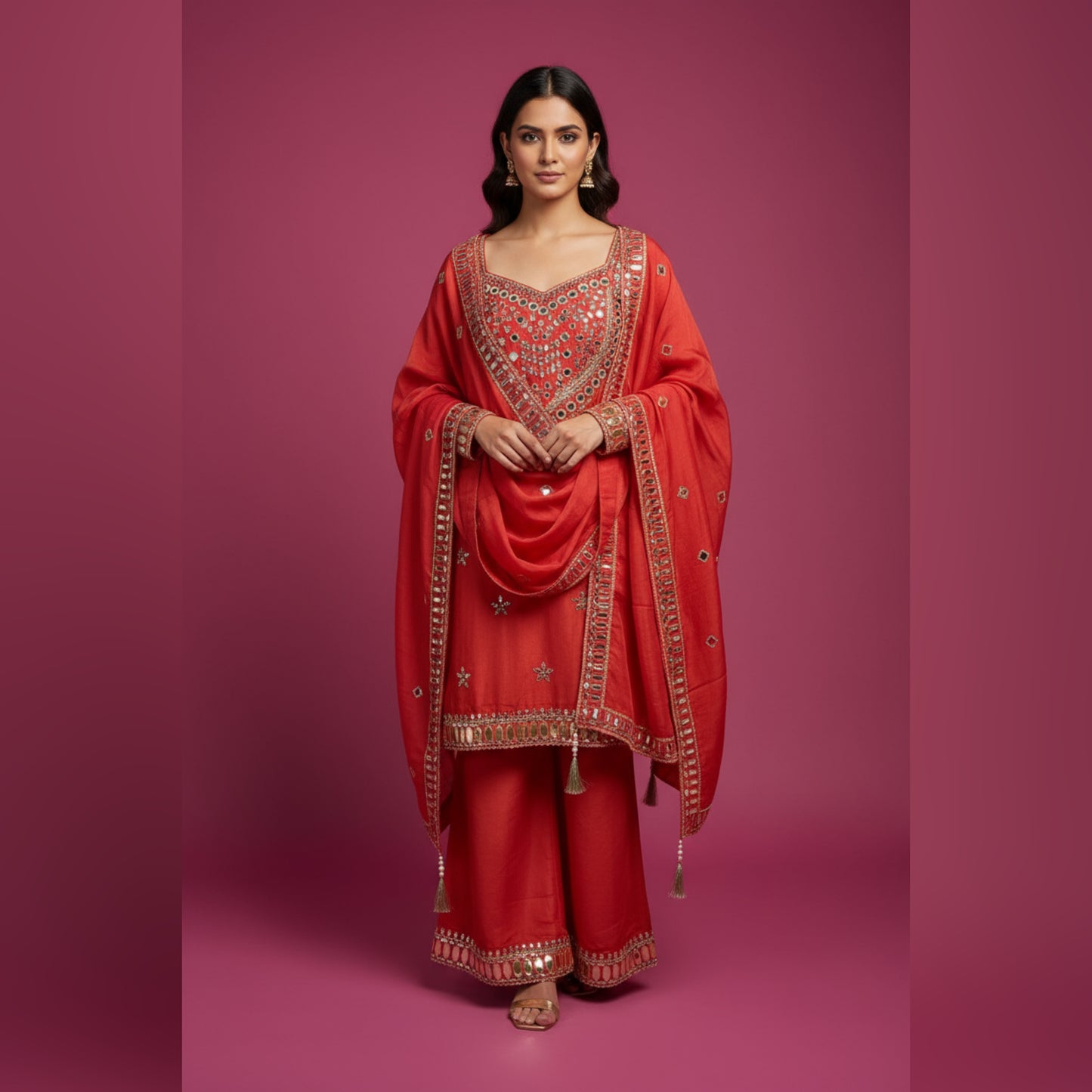 Readymade Shimmer Tissue Pant Suit