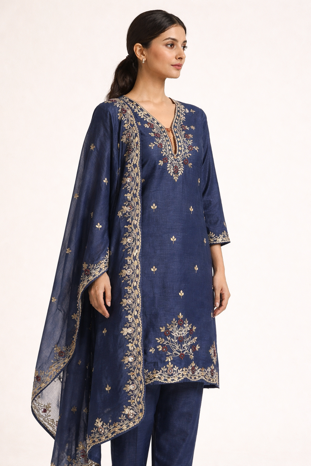 Unstitched Shimmer Tissue Salwar Suit