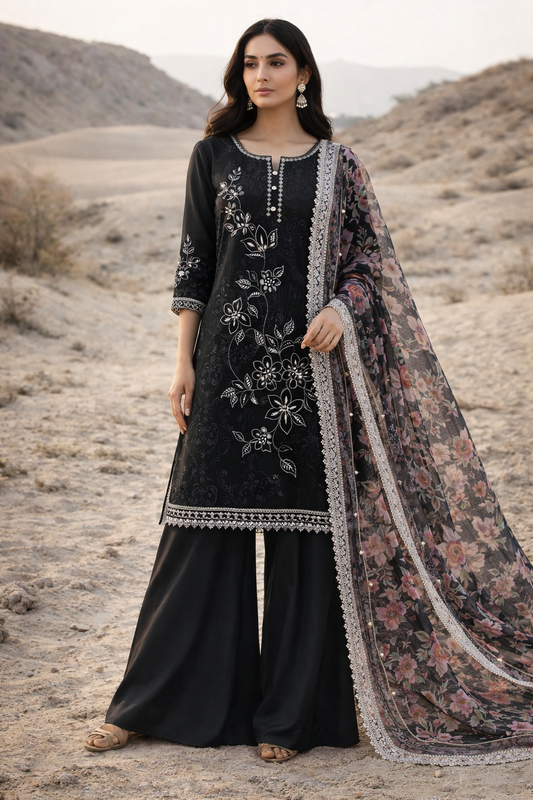 Unstitched Organza Salwar Suit