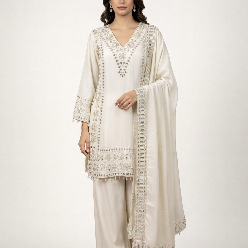 Readymade Shimmer Silk Salwar Suit