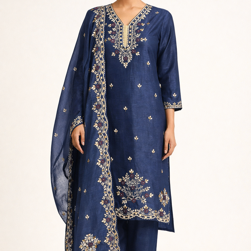 Unstitched Shimmer Tissue Salwar Suit