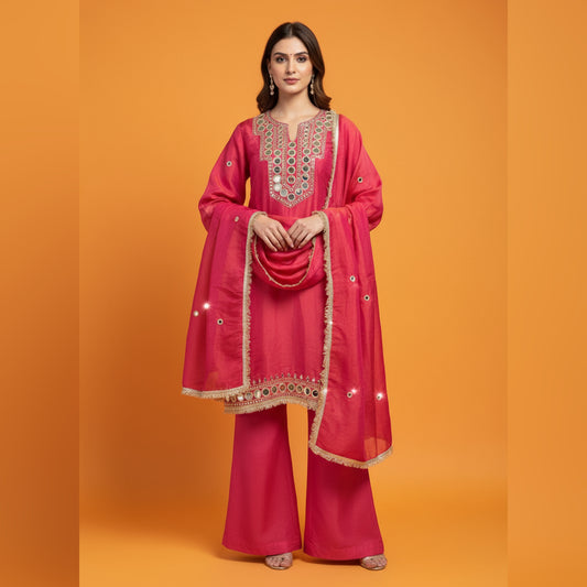 Unstitched Shimmer Tissue Salwar Suit
