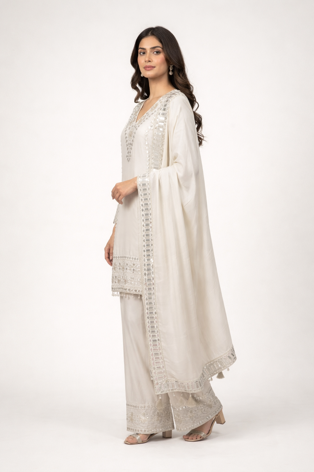 Readymade Shimmer Silk Salwar Suit