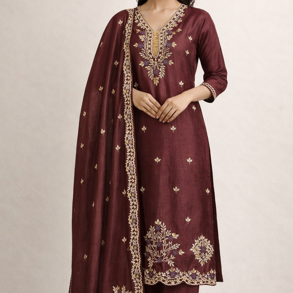 Unstitched Shimmer Tissue Salwar Suit