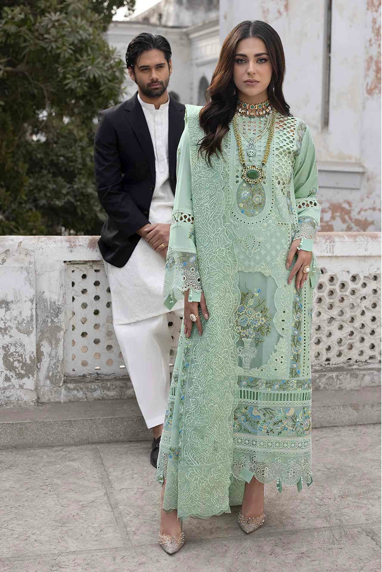 UNSTITCHED COTTON EMBROIDERY SUIT