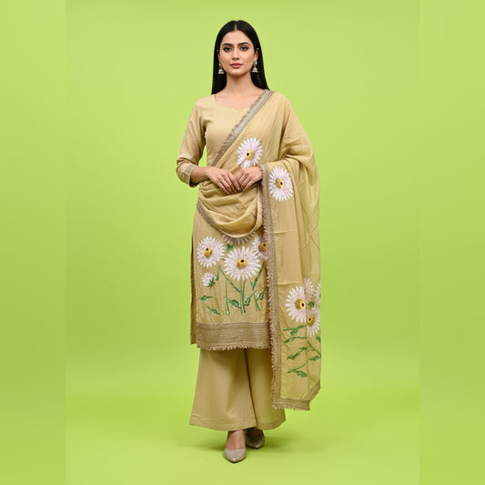 Unstitched Shimmer Tissue Salwar Suit