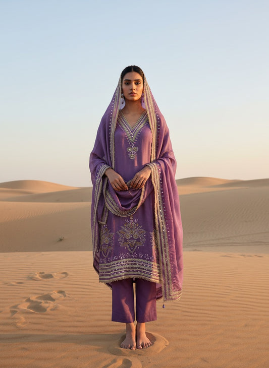 Unstitched Shimmer Tissue Salwar Suit