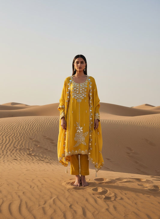 Unstitched Tissue Silk Salwar Suit