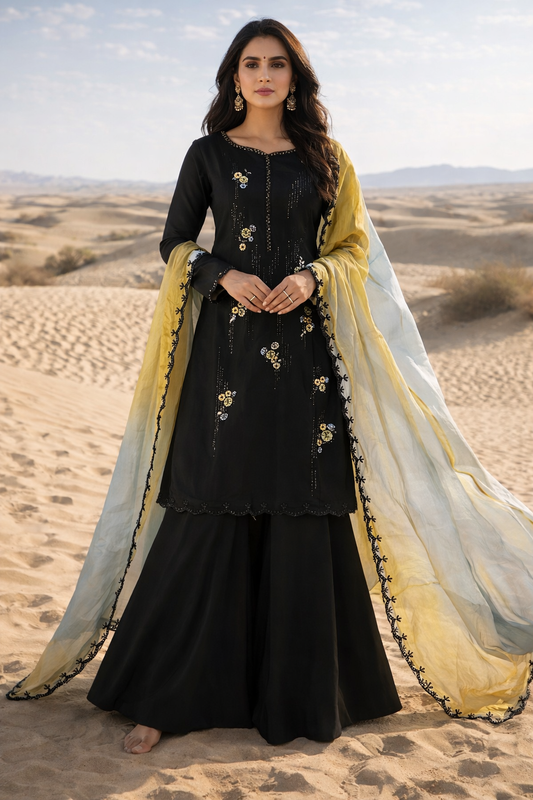 Unstitched Glass Organza Salwar Suit