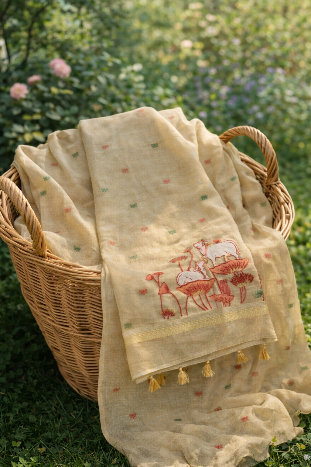 Unstitched Cotton Jamdani Weaving Salwar Suit