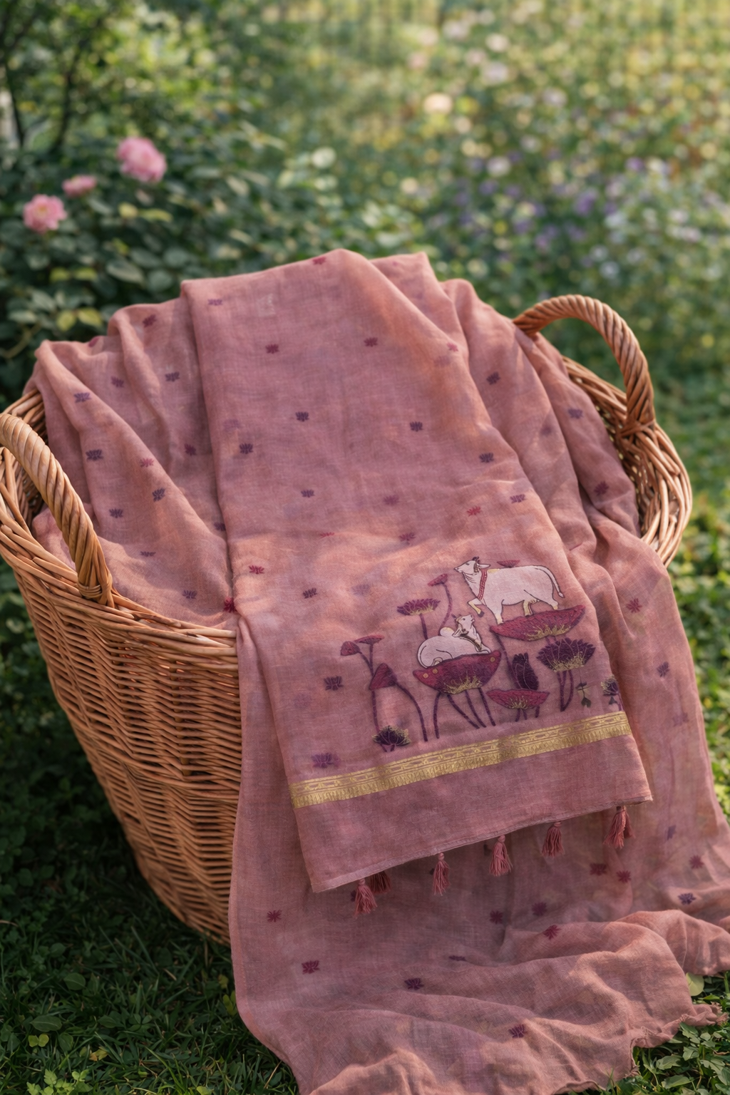 Unstitched Cotton Jamdani Weaving Salwar Suit