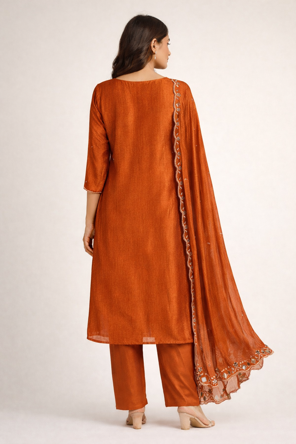 Unstitched Tissue Silk Salwar Suit