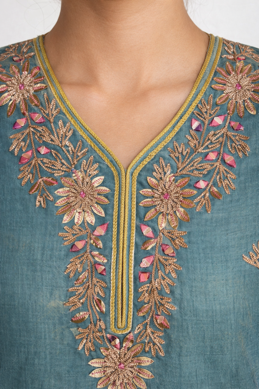 Unstitched Shimmer Tissue Salwar Suit