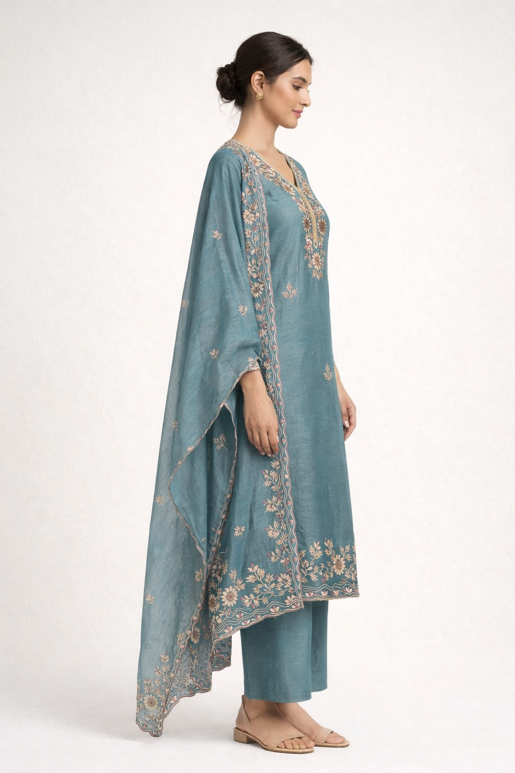 Unstitched Shimmer Tissue Salwar Suit