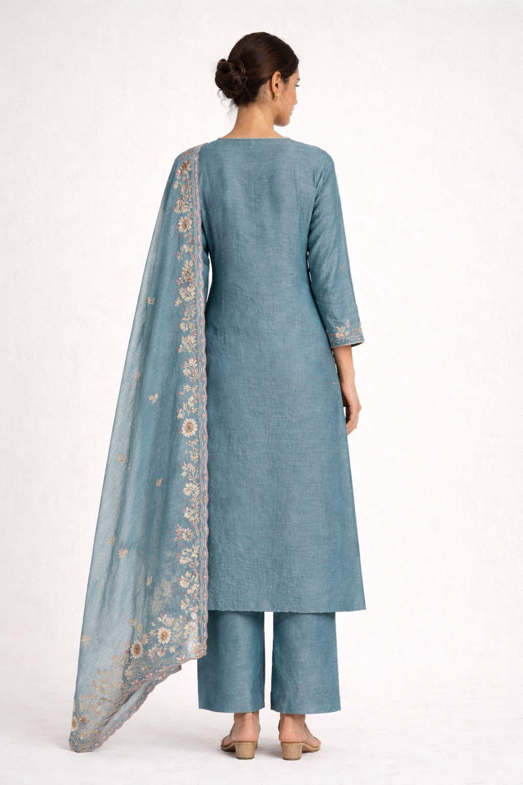 Unstitched Shimmer Tissue Salwar Suit