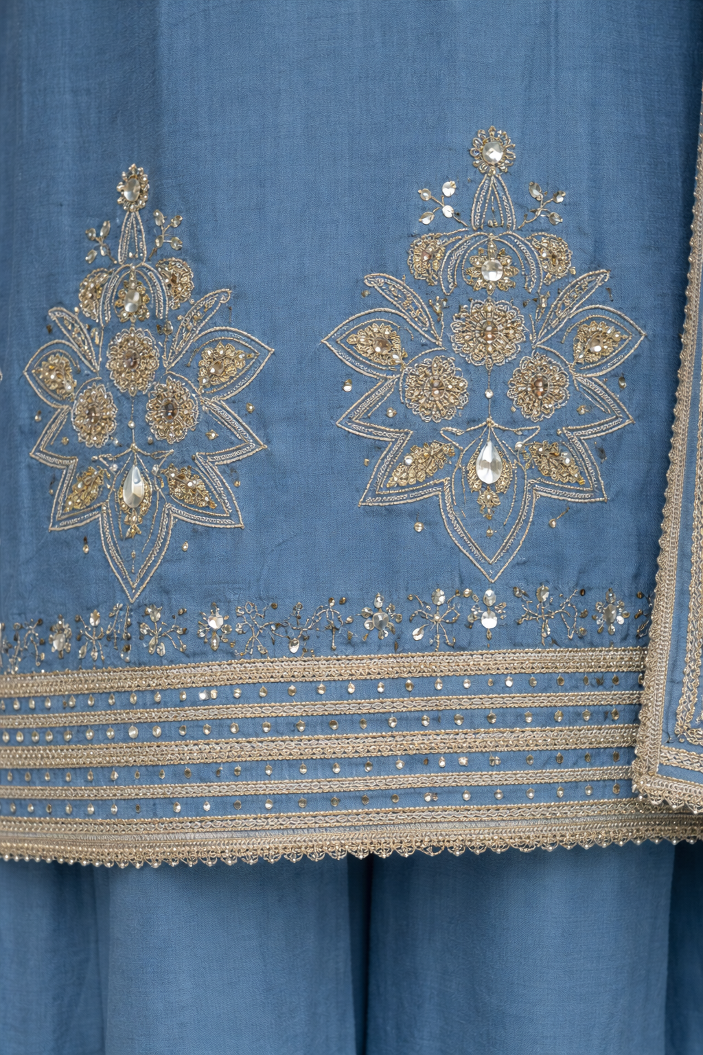 Unstitched Shimmer Tissue Salwar Suit