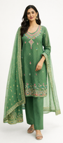 Unstitched Shimmer Tissue Salwar Suit