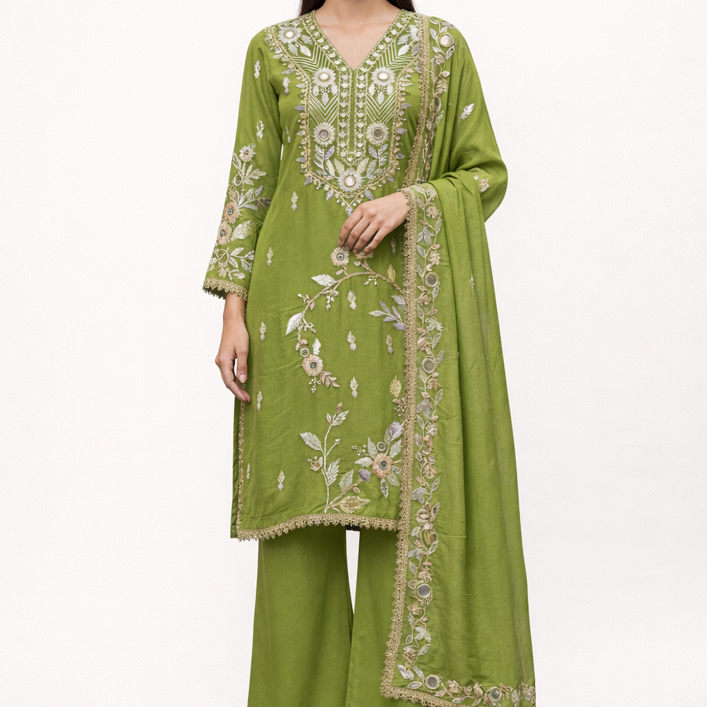 Unstitched Shimmer Tissue Salwar Suit