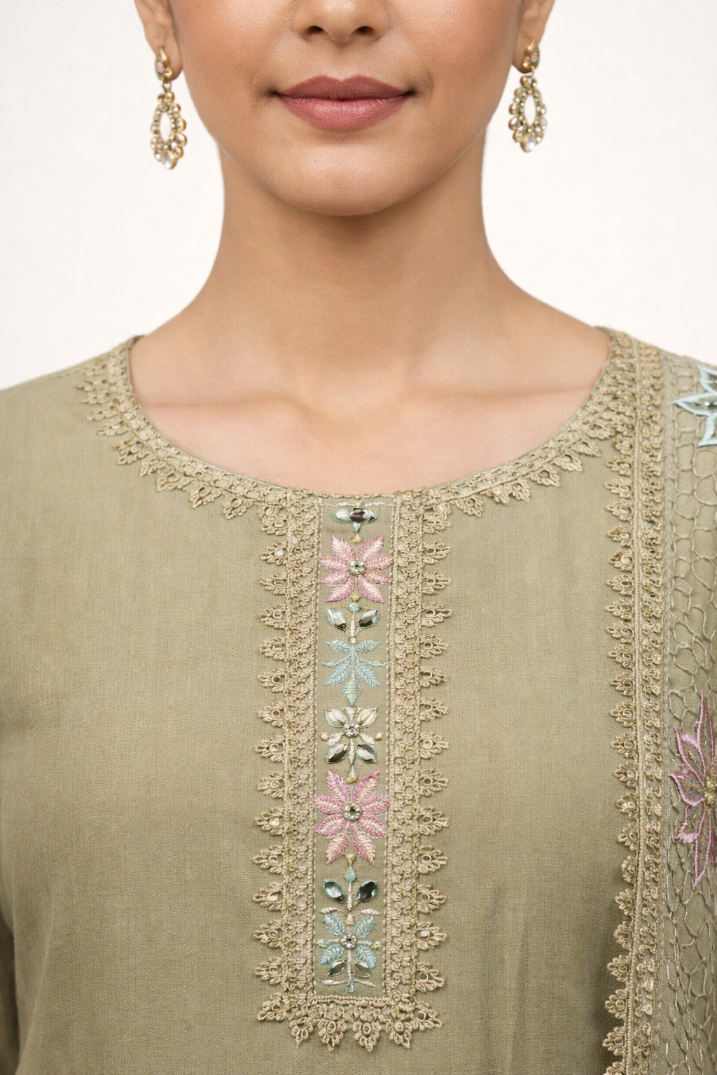 Unstitched Shimmer Tissue Salwar Suit