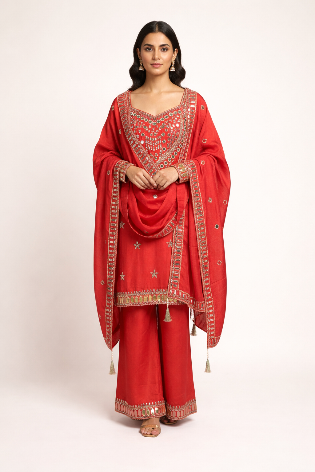 Readymade Shimmer Tissue Pant Suit