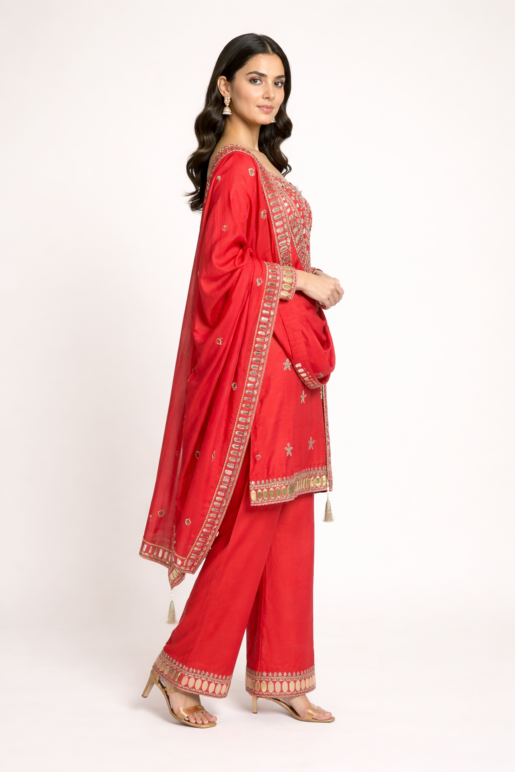 Readymade Shimmer Tissue Pant Suit