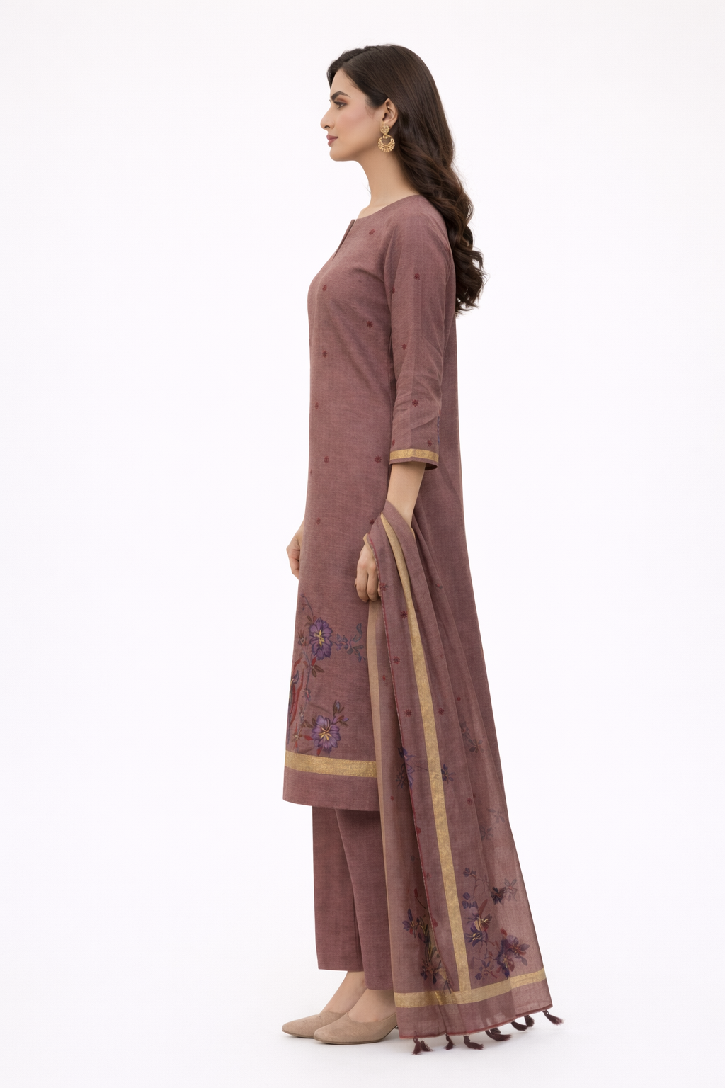 Unstitched Cotton Jamdani Weaving Salwar Suit