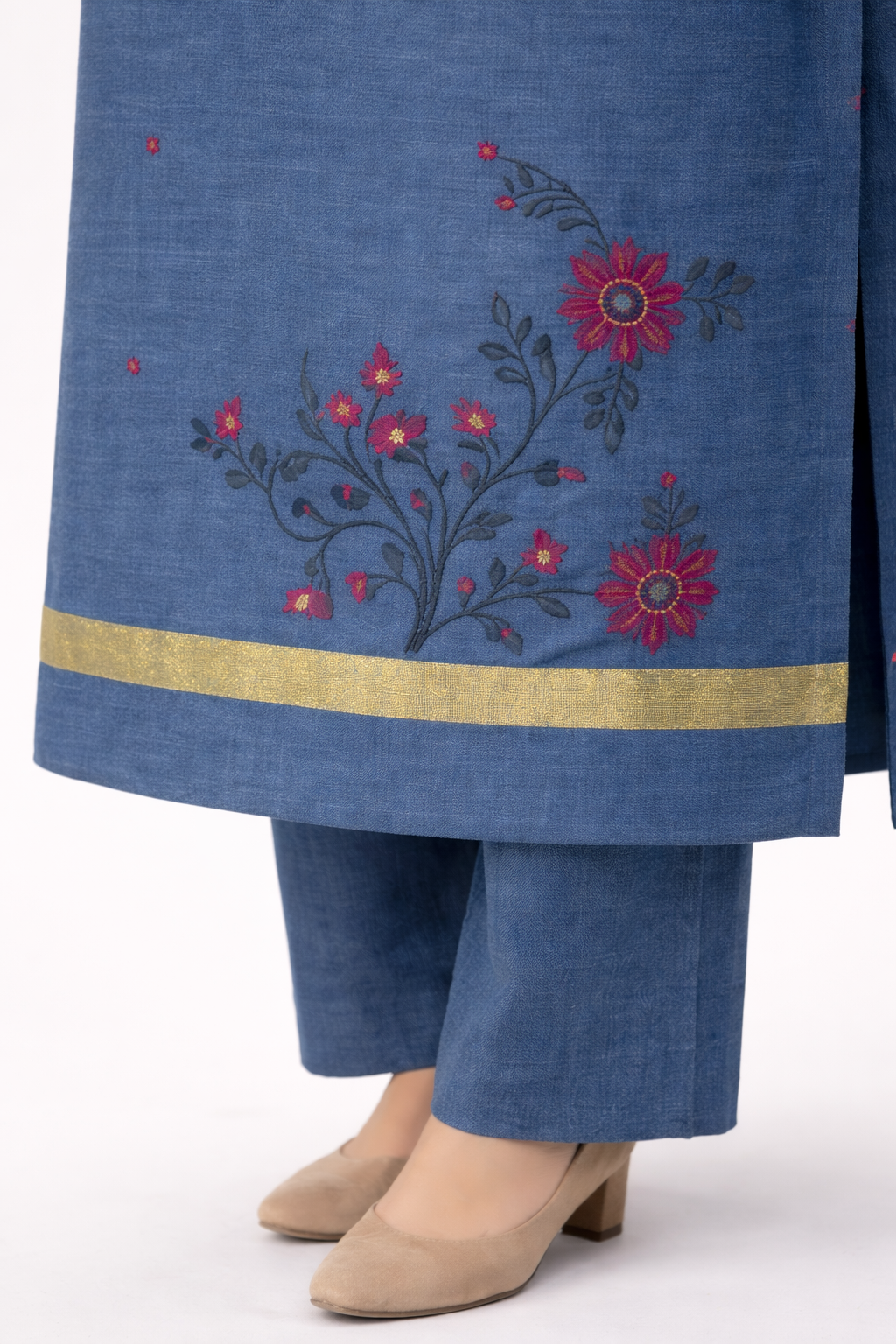 Unstitched Cotton Jamdani Weaving Suit