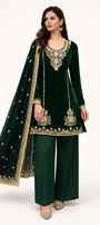 Unstitched Velvet Salwar Suit