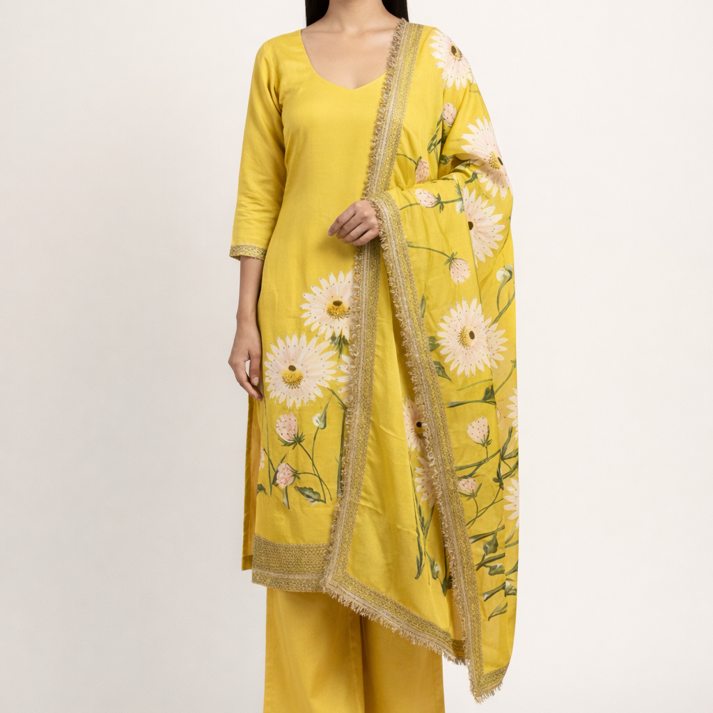 Unstitched Tissue Silk Salwar Suit