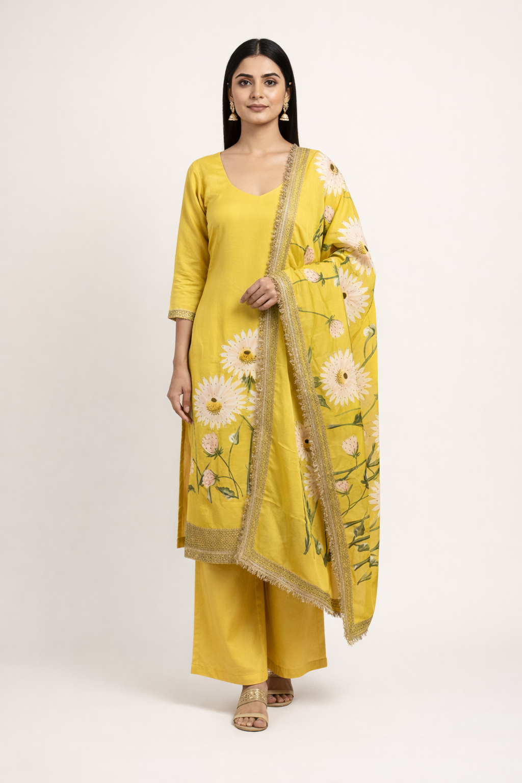 Unstitched Tissue Silk Salwar Suit