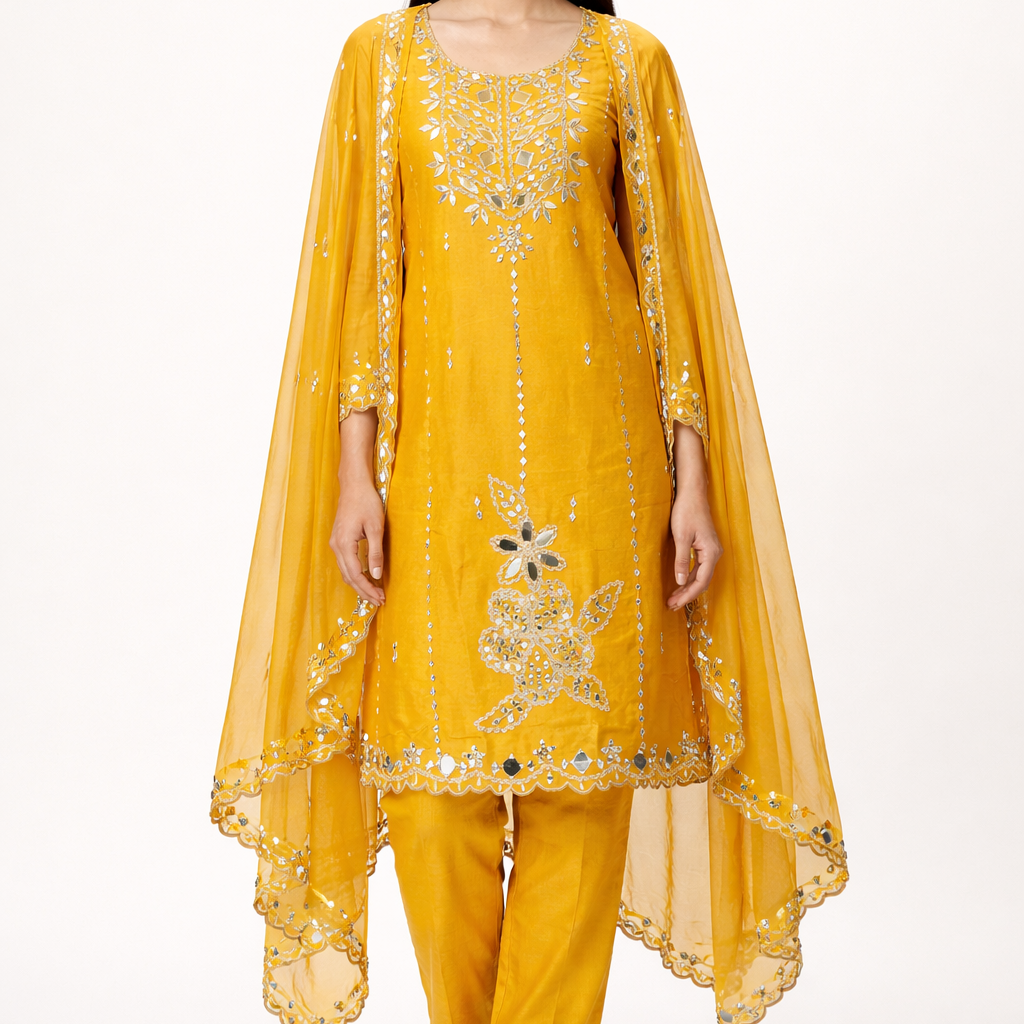 Unstitched Tissue Silk Salwar Suit