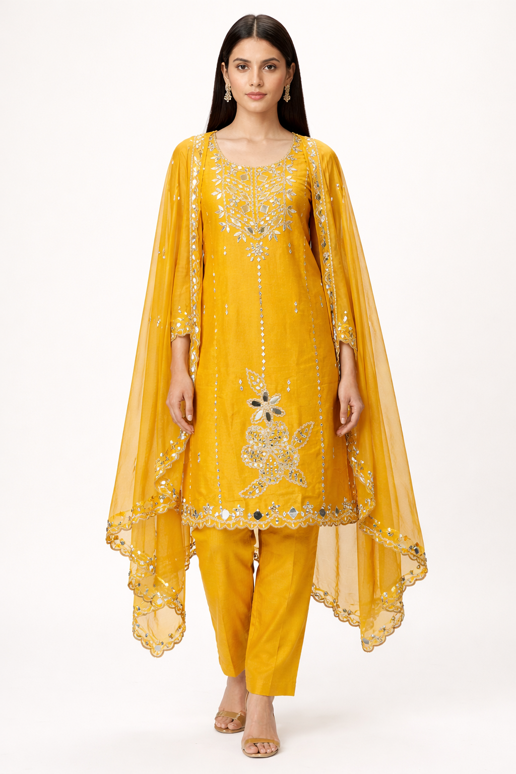 Unstitched Tissue Silk Salwar Suit