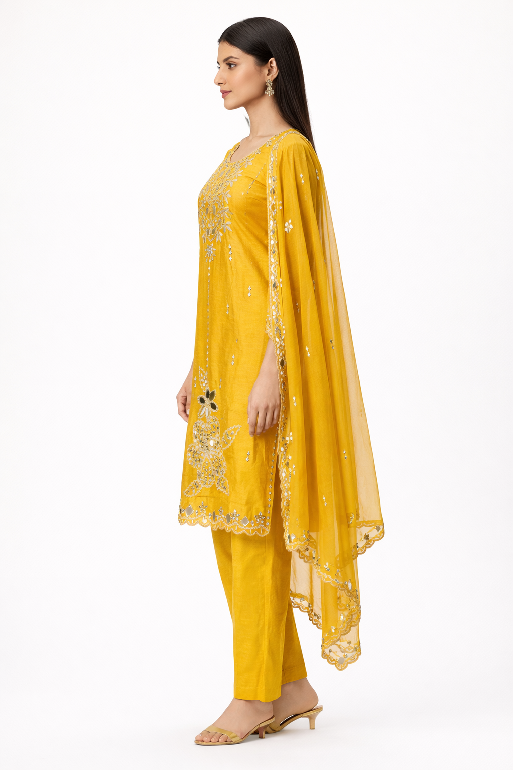 Unstitched Tissue Silk Salwar Suit