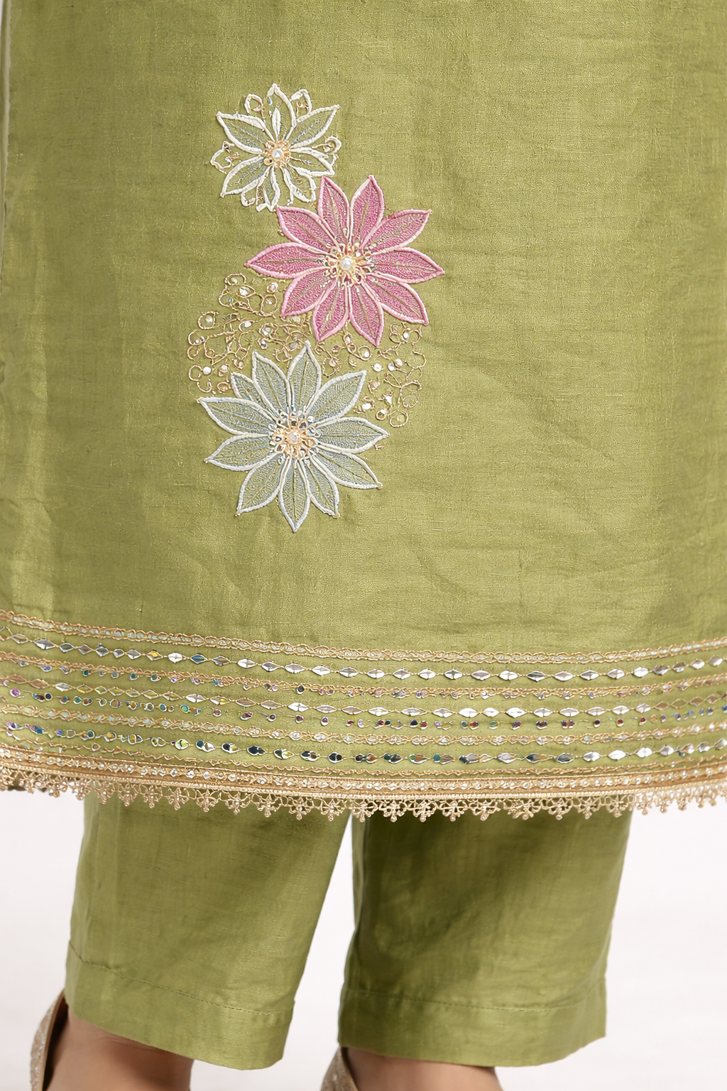 Unstitched Shimmer Tissue Salwar Suit