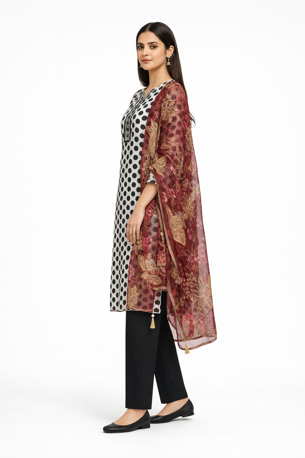 Unstitched Glass Organza Salwar Suit