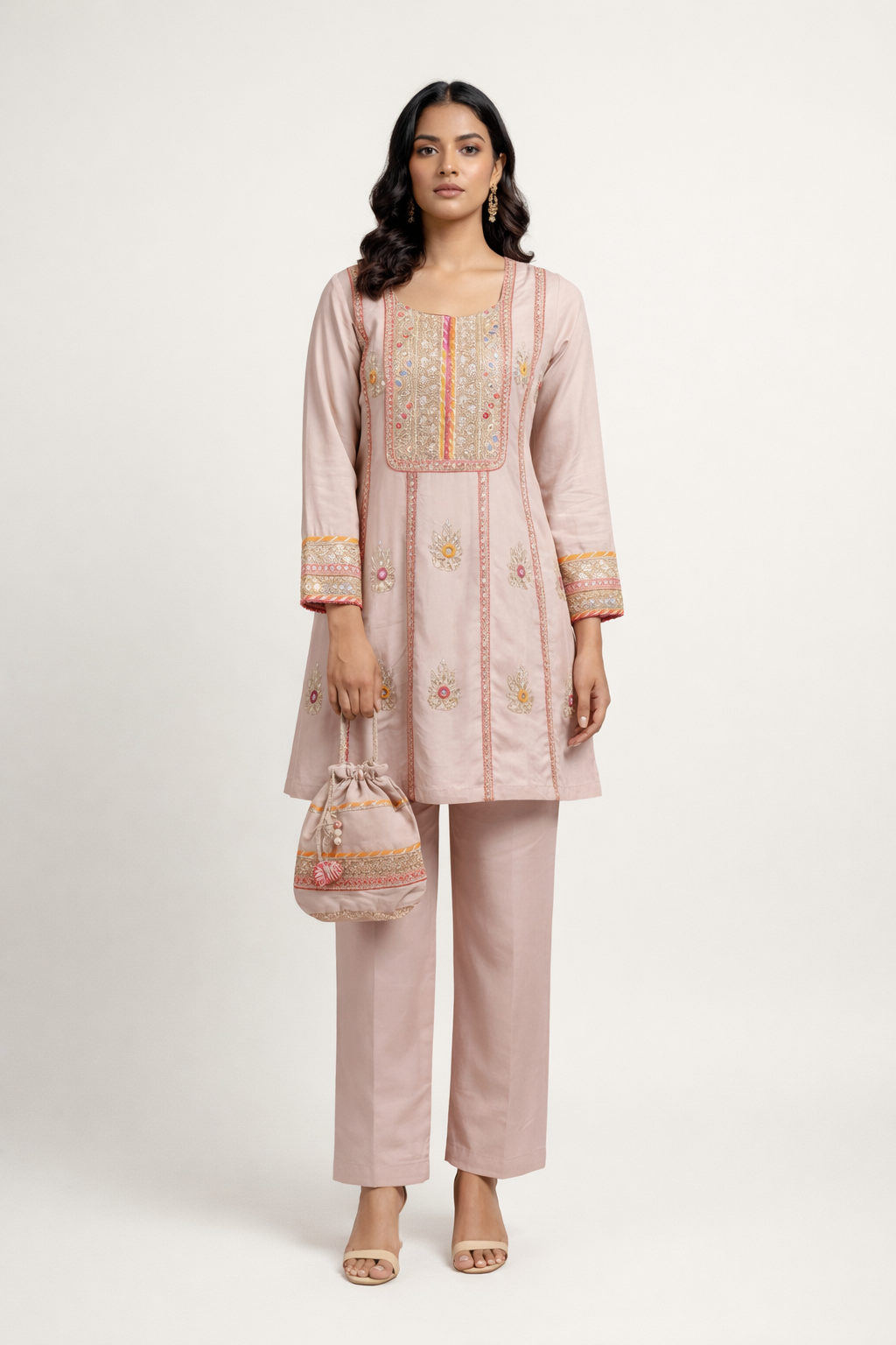 Readymade Shimmer Tissue Co-Ord Set