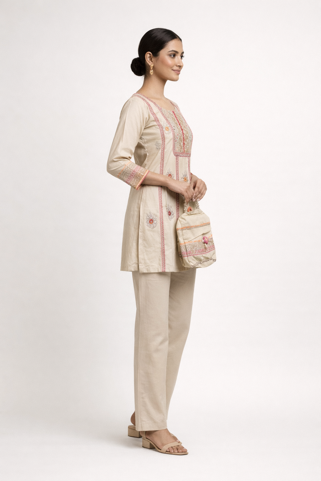 Readymade Shimmer Tissue Co- Ord Set