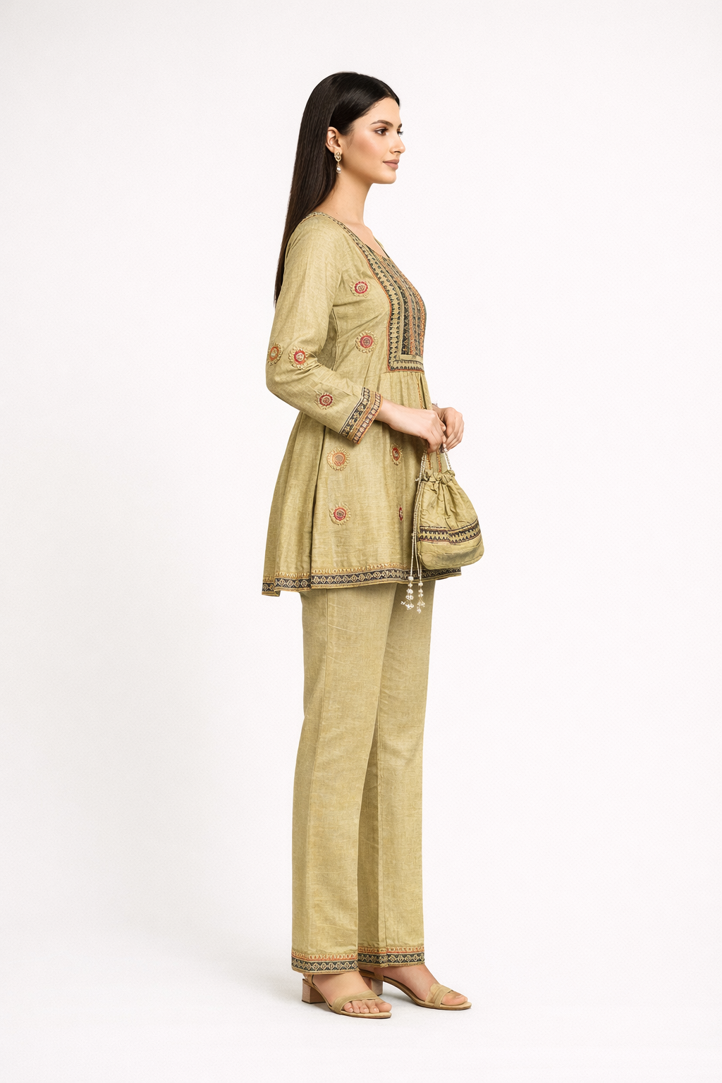 Readymade Shimmer Tissue Co-Ord Set