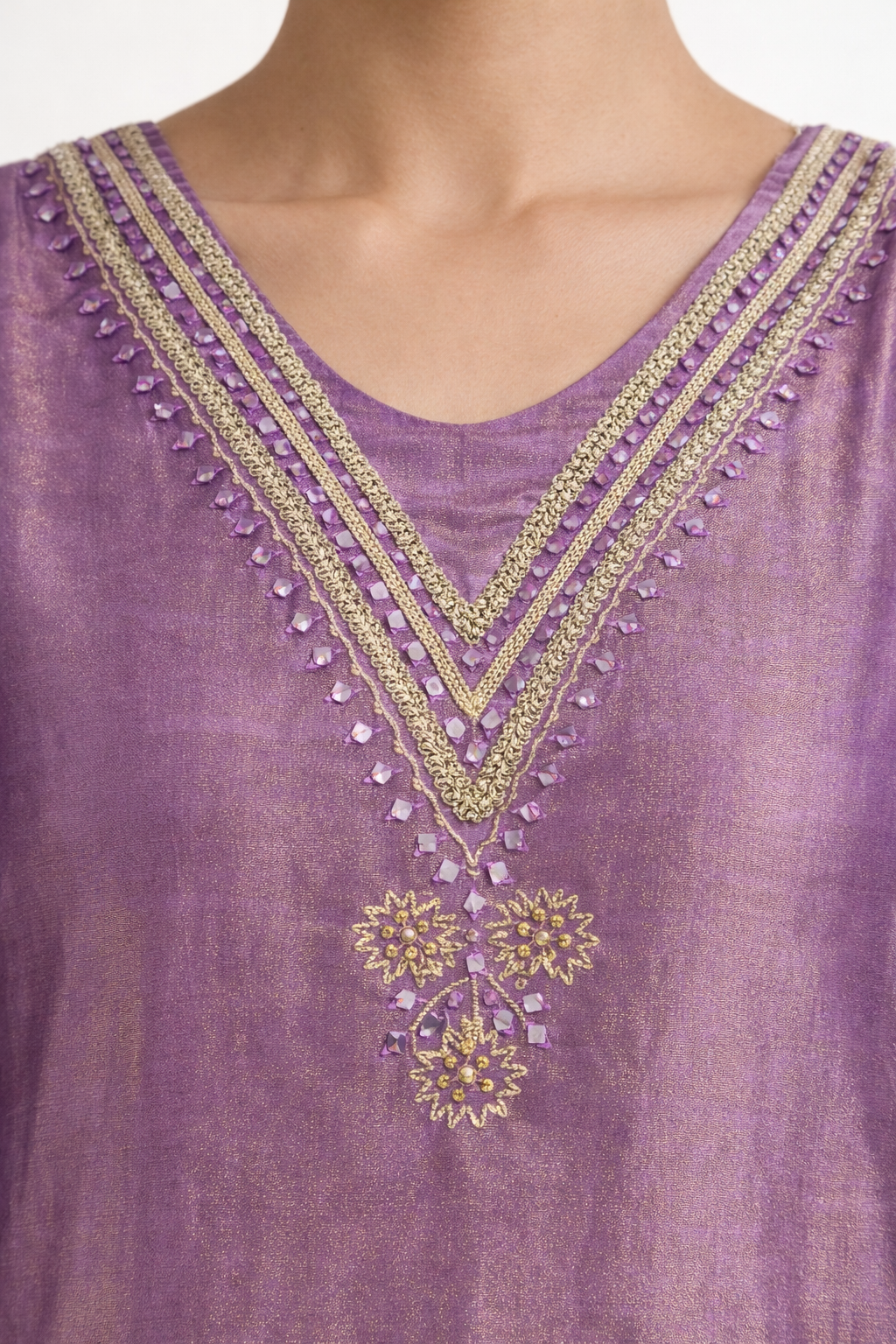 Unstitched Shimmer Tissue Salwar Suit