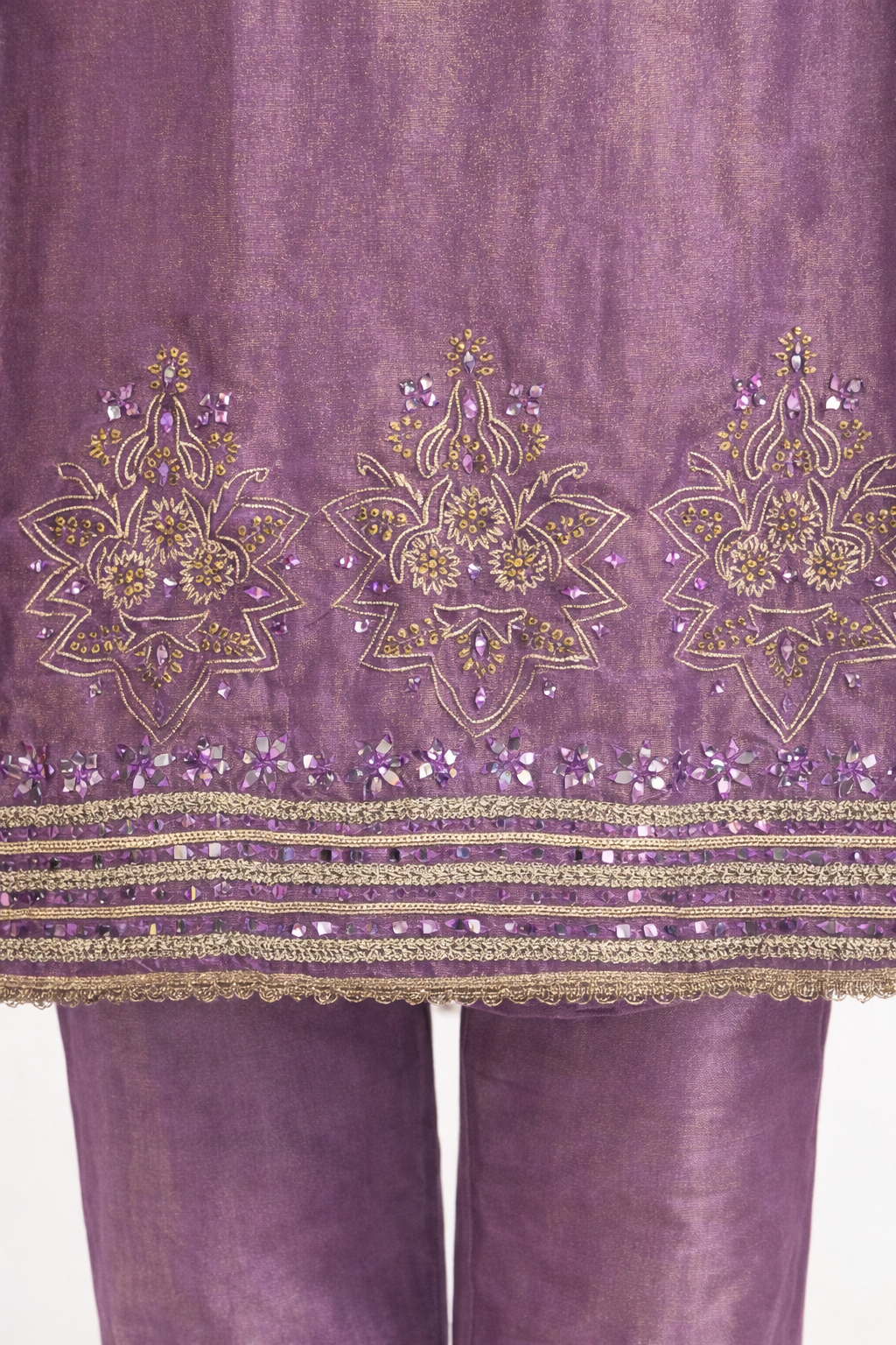 Unstitched Shimmer Tissue Salwar Suit