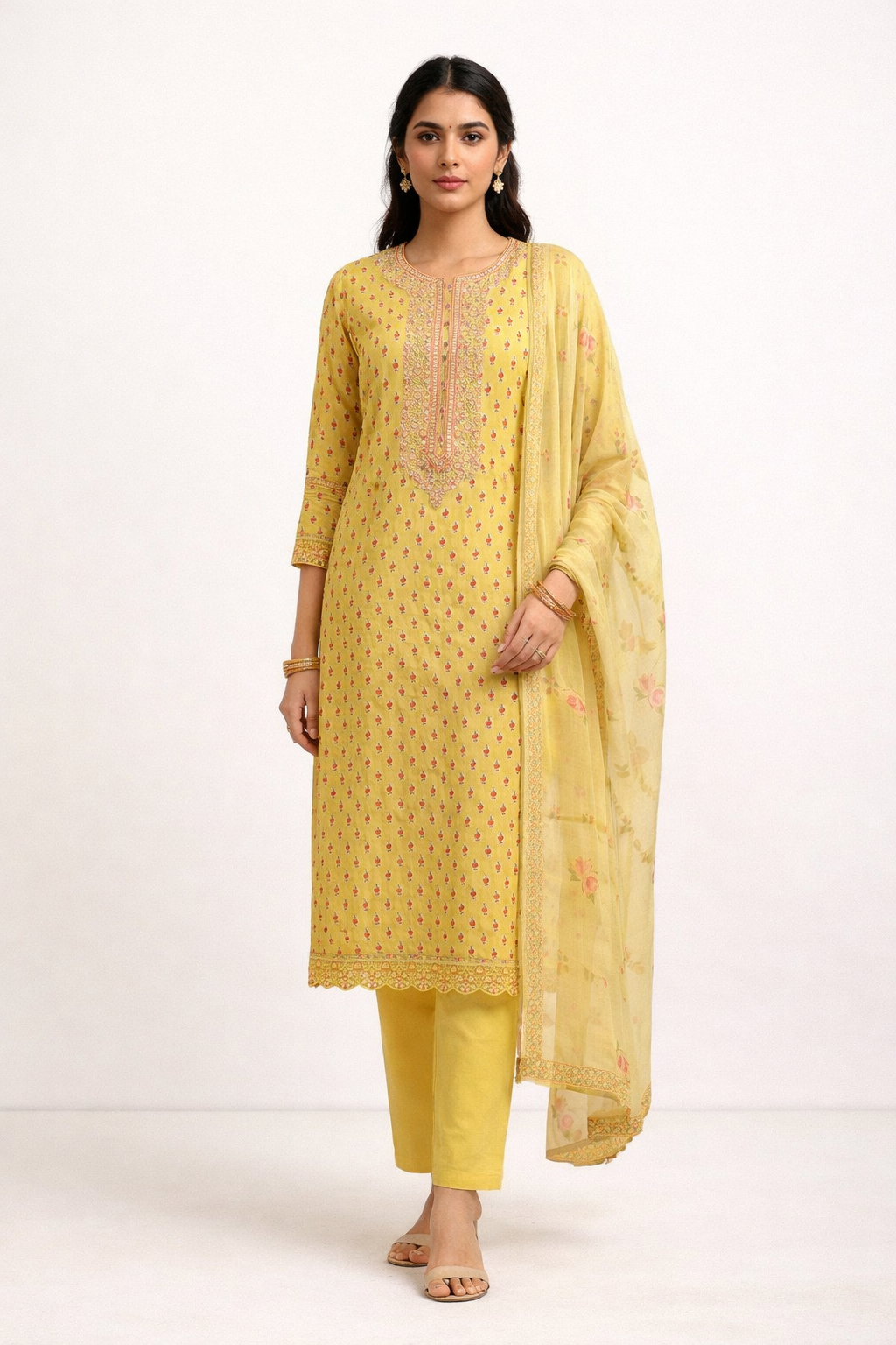 Unstitched Cotton Print Salwar Suit