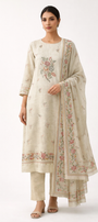 Unstitched Digital Print Linen Salwar Suit